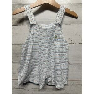 Kissy Kissy Shortall Romper Baby Boys 9M Wave Stripe Fishing Mouse